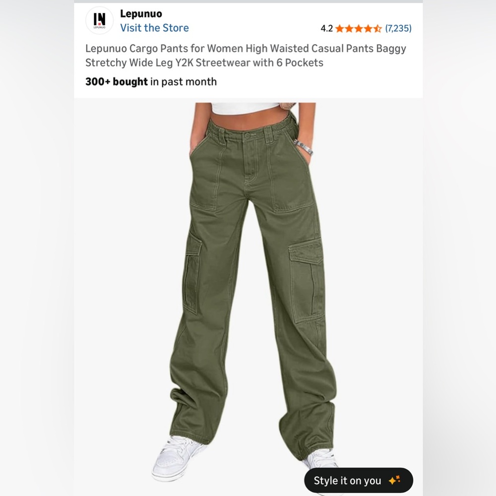 New with tags - green cargo pants